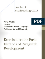 Lecture Notes On Developmental Reading Enhancing Skills