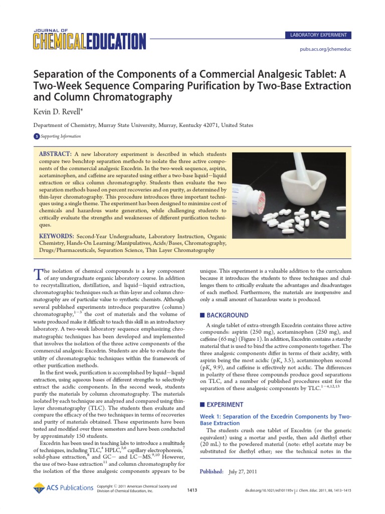 Separation of The Components of A Commercial Analgesic Tablet PDF