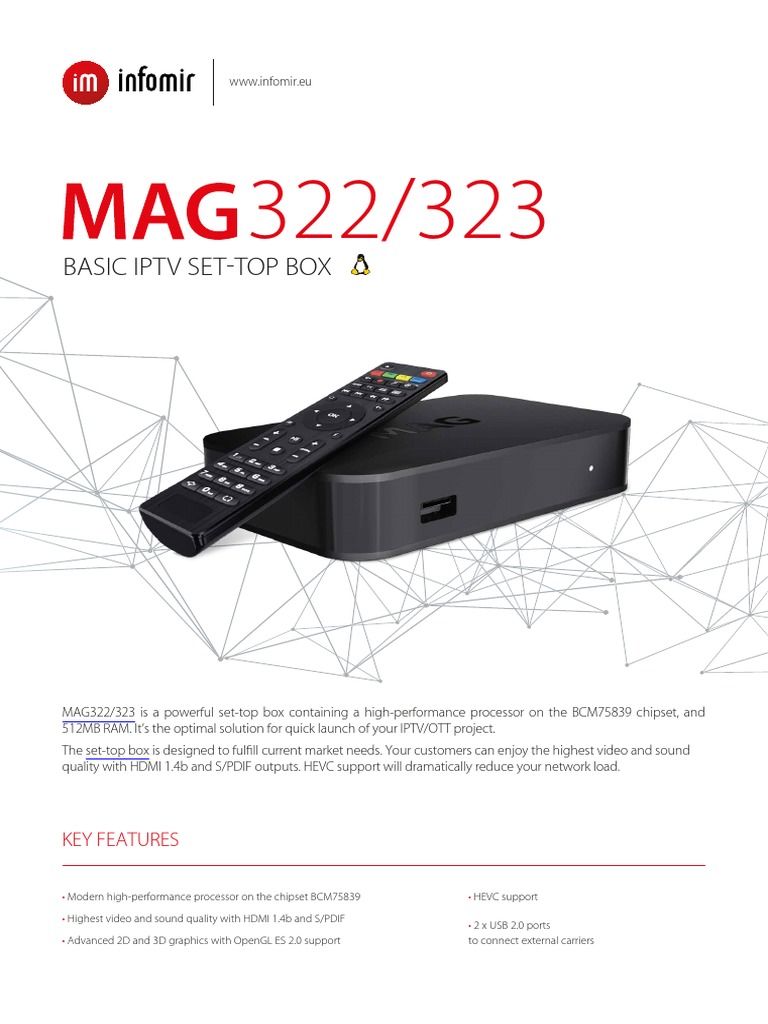 Datasheet MAG322-323 | PDF | Hdmi | Iptv