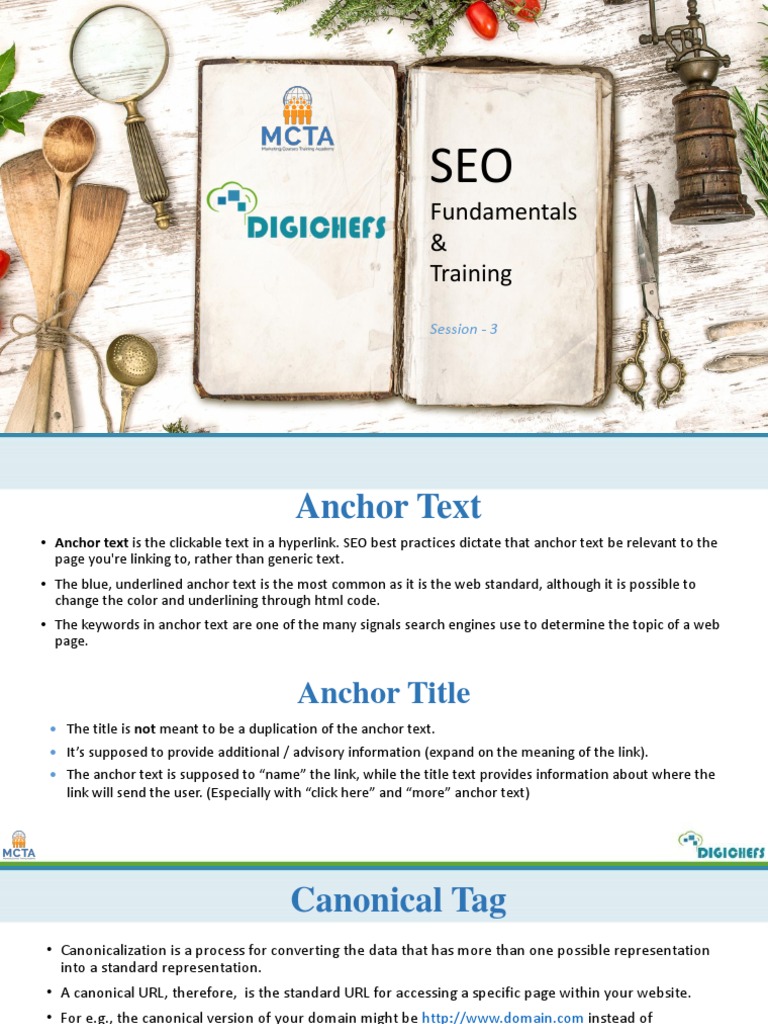 SEO Fundamentals Training Session 3 | PDF | Search Engine Optimization ...