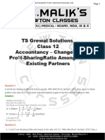 TS Grewal Solutions For Class 12 Accountancy - Change in Profit-Sharing Ratio Among The Existing Partners - R.K. Malik's Newton Classes