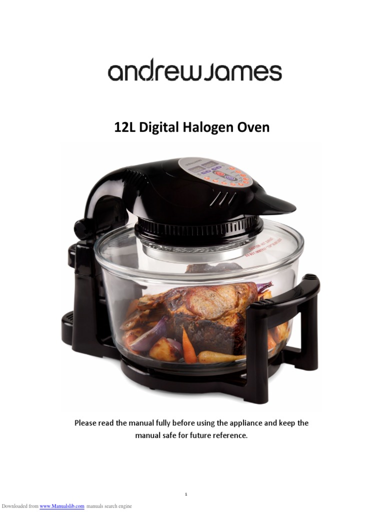 12l Digital Halogen Oven PDF Cakes Stuffing