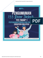 Pengumuman Seleksi Tahap Satu PPA - Pertukaran Pemuda Asia (Contoh)