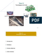 Tecnologías de unión: soldadura, adhesión y ensamble mecánico