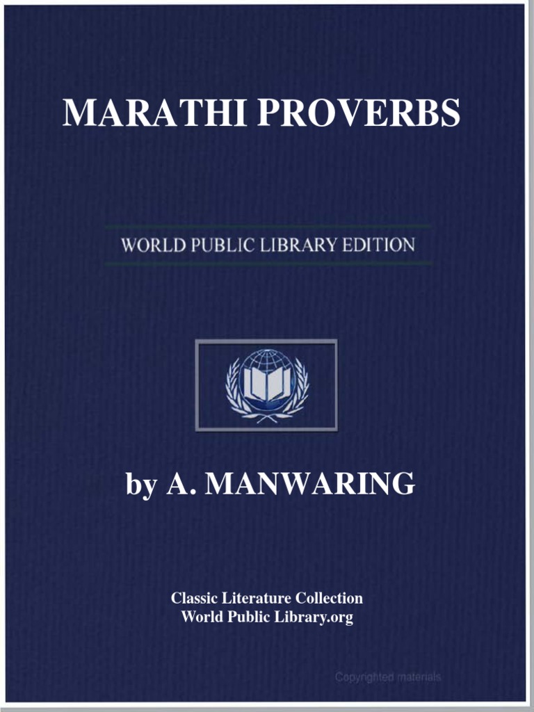 Marathiproverbs00manwgoog Pdf Pdf Public Library E Books