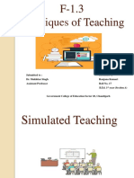 Techniques of Simulated Teaching