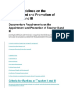 DepEd Guidelines On The Appointment and Promotion of Teacher II and III