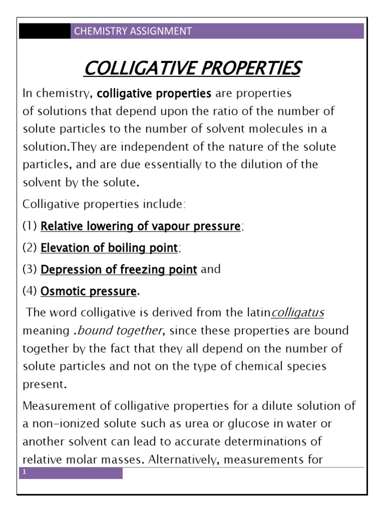 Colligative Properties Ice Cream Lab