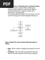 Defect Life Cycle or A Bug Lifecycle in Software Testing