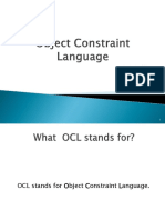Object Constraint Language PPT by MHM
