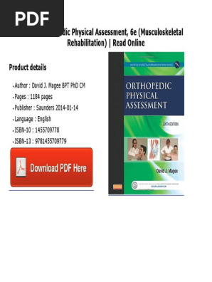 Orthopedic Physical Assessment 6e E Books Communication Design