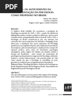 Silva Junior et al (2006) - 1945-1962 - os antecedentes da regulamentação da Psicologia como profissão no Brasil