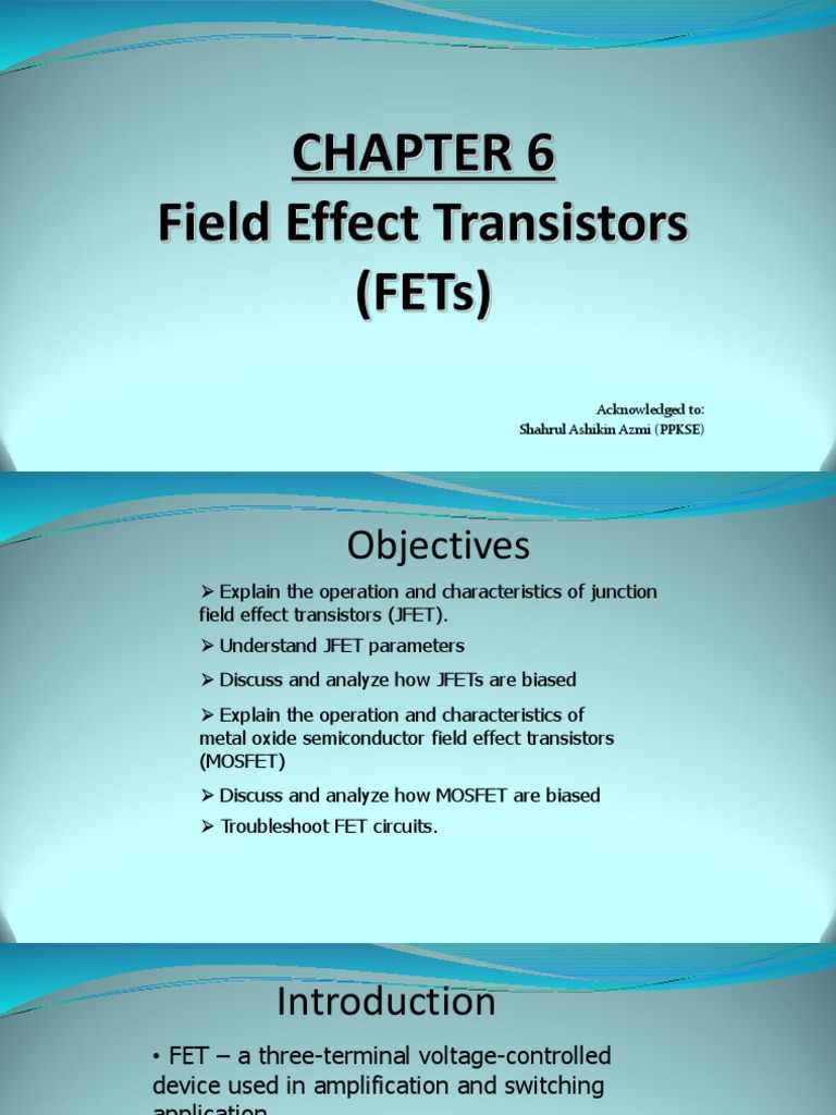JFET Operation and Characteristics | PDF | Field Effect Transistor ...