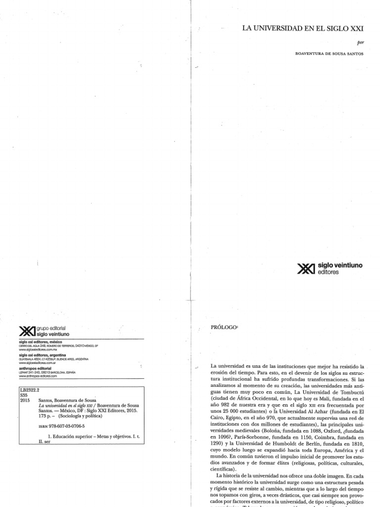 La Universidad en El Siglo XXI | PDF
