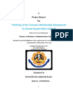 Maruti Customer-Relationship-Project PDF