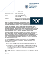 DHS Memo On HSAC Report