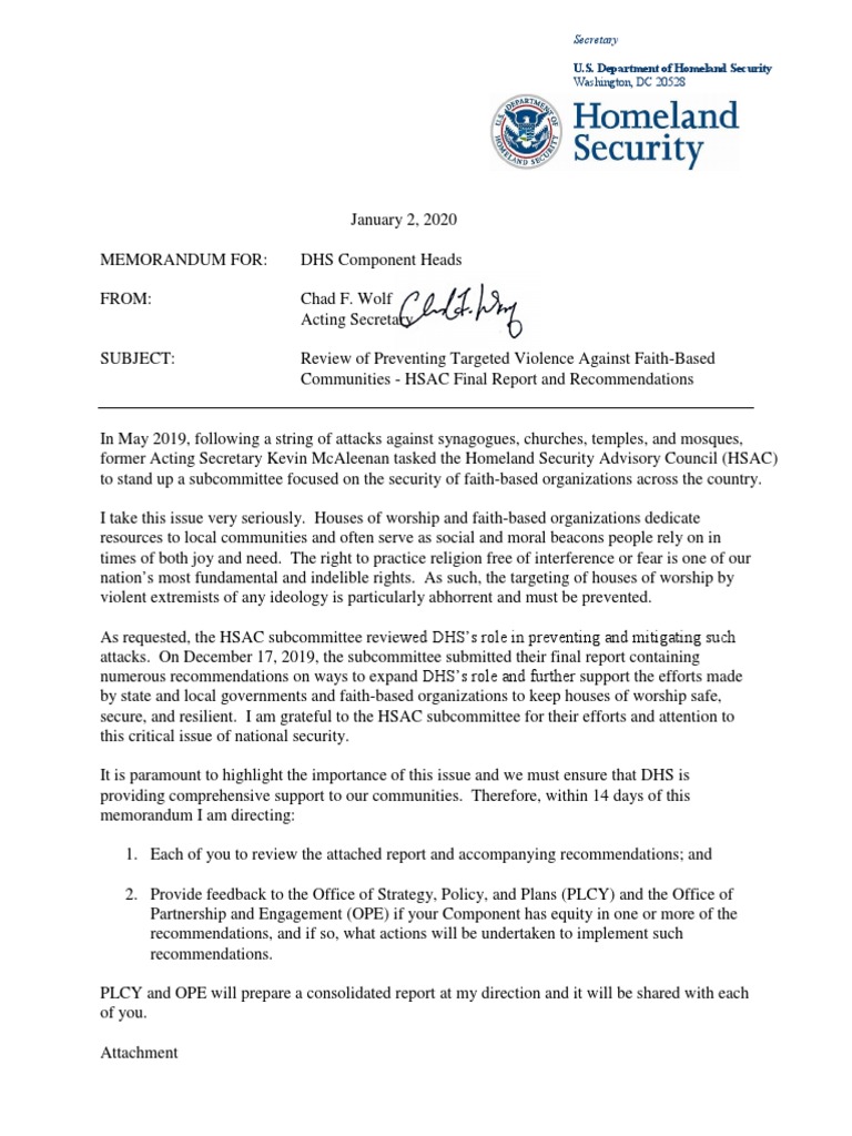 dhs-memo-on-hsac-report-download-free-pdf-united-states-department