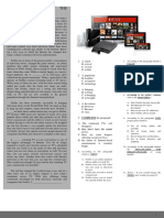 Internet Television Reading Comprehension Exercises Tests Worksheet Te - 120206