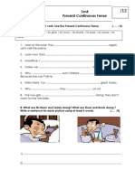 Test Present Continuous Tense