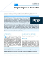 Clinical and Radiological Diagnosis of Hurler Scheie Syndrome