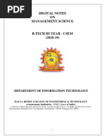 Management Science (R15a0065) PDF