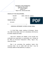 Judicial Affidavit of SPO1 Al Geli Philip