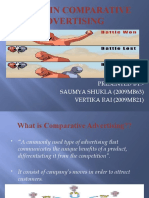 Ethics in Comparative Advertising: Presented By:-SAUMYA SHUKLA (2009MB63) VERTIKA RAI (2009MB21)