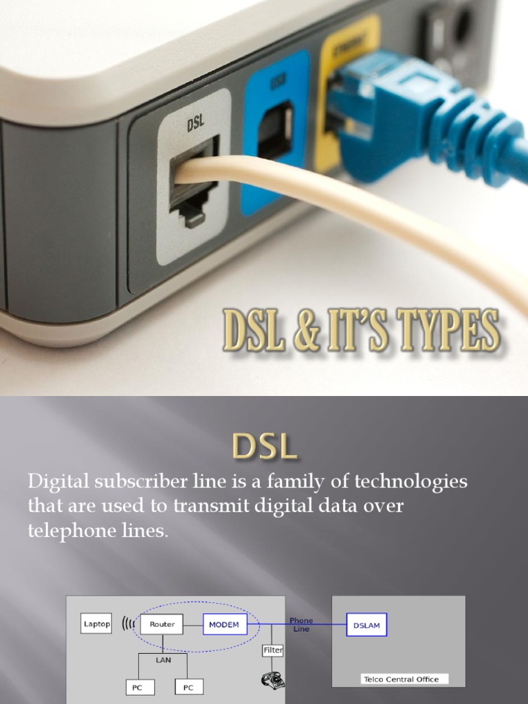 DSL & Its Types PDF Digital Subscriber Line Cable Television