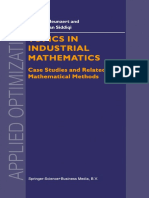 (Applied Optimization 42) Helmut Neunzert, Abul Hasan Siddiqi (Auth.) - Topics in Industrial Mathematics - Case Studies and Related Mathematical Methods-Springer US (2000)