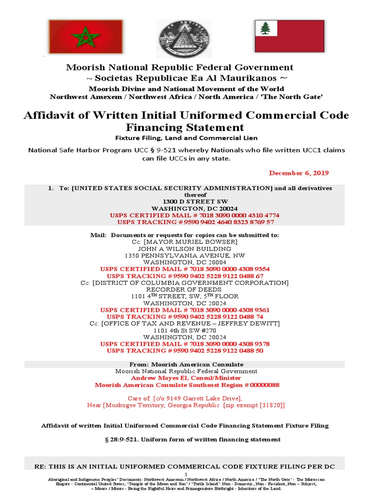 Ucc 1 Strawman Pdf : Sovereign Citizen Use of Documents to Further ...