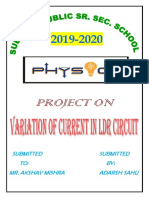 PROJECT ON Variation in Current in LDR