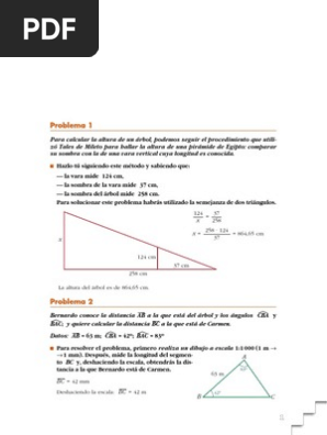 Matematicas Resueltos Soluciones Triangulos 1º Bachillerato Ciencias De La Naturaleza Pdf Triangulo Trigonometria