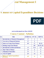 Basics of Capital Expenditure Decisions