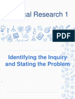 IIIc Identifying The Inquiry and Stating The Problem 1
