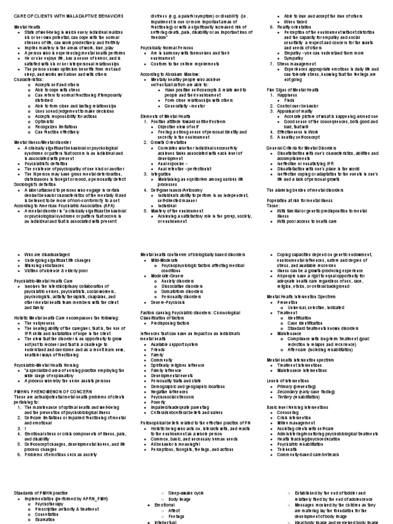 Care Strategies for Maladaptive Behaviors | PDF | Mental Disorder | Id