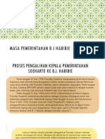 Masa Pemerintahan B J Habibie