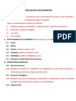 Estructura Plan de Mkt. para 3er Avance Del Trabajo PDF
