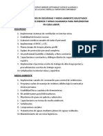 REQUISITOS MÍNIMOS EN SEGURIDAD Y MEDIO AMBIENTE SOLICITADOS POR LA DIRECCIÓN DE ENERGÍA Y MINAS CAJAMARCA PARA IMPLEMENTAR EN CADA LABOR.docx