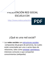 PRESENTACIÓN RED SOCIAL ESCUELA E34