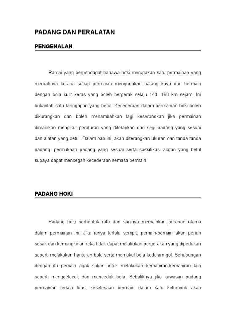 Padang Dan Alatan Hoki Pdf