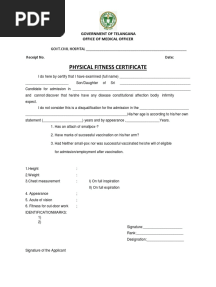 TS GOVT TELANGANA Physical Fitness Form