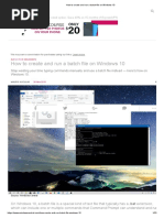 How to create and run a batch file on Windows 10