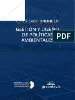 Certificado en Gestión y Diseño de Políticas Ambientales