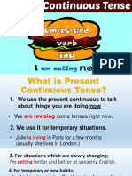 present continuous vs present simple tense