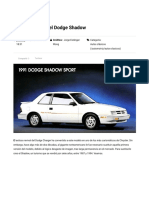 Tras La Historia Del Dodge Shadow - Excelencias Del Motor