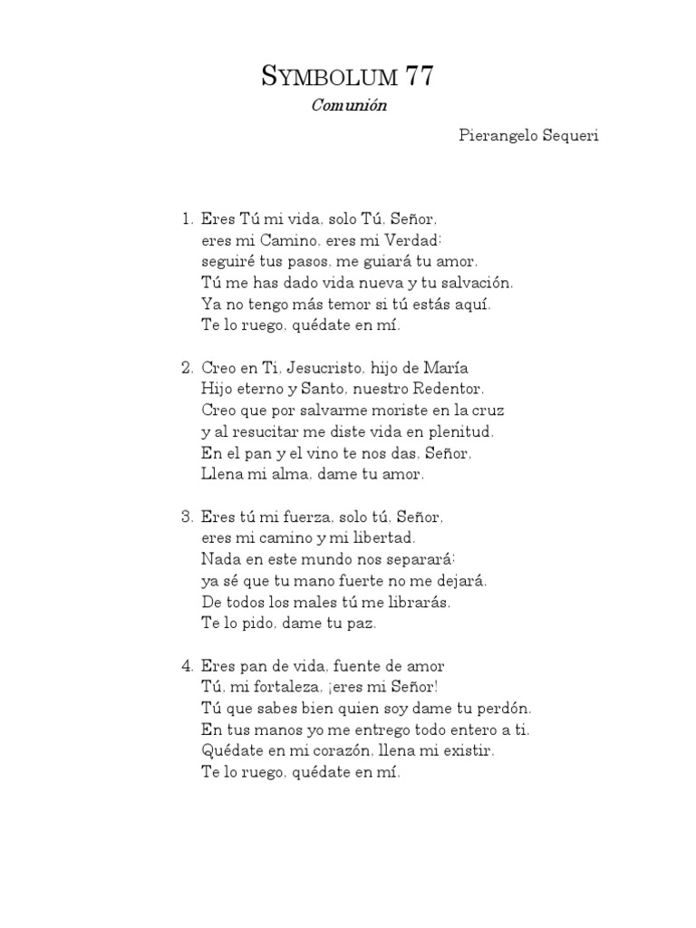 Symbolum 77 | PDF
