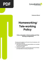 Policy and Guide On Home-Working and Tele-Working Arrangements