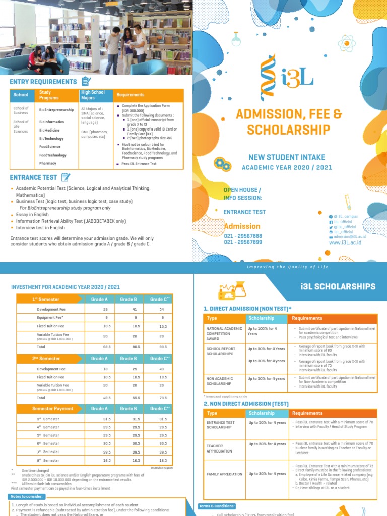 i3L Admission and Tuition Overview 2020/21 | PDF | University And ...