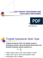 Materi 4. Tingkat Kesukaran Dan Daya Beda Instrumen