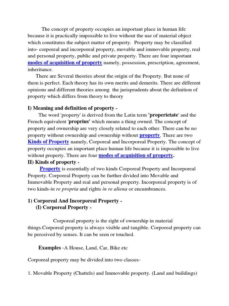 Unit 1 and 2 | PDF | Possession (Law) | Ownership